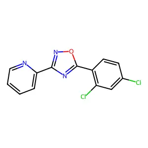 2-[5-(2,4-Dichlorophenyl)-1,2,4-oxadiazol-3-yl]pyridine structure