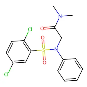 2-{[(2,5-dichlorophenyl)sulfonyl]anilino}-N,N-dimethylacetamide structure