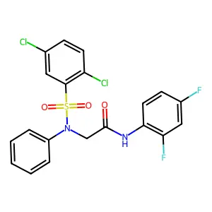 2-{[(2,5-dichlorophenyl)sulfonyl]anilino}-N-(2,4-difluorophenyl)acetamide structure