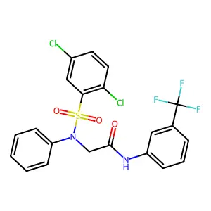 2-{[(2,5-dichlorophenyl)sulfonyl]anilino}-N-[3-(trifluoromethyl)phenyl]acetamide structure