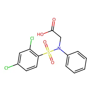 2-{[(2,4-Dichlorophenyl)sulfonyl]anilino}acetic acid structure