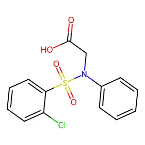 2-{[(2-Chlorophenyl)sulfonyl]anilino}acetic acid structure
