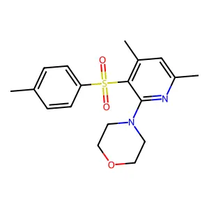 4-{4,6-Dimethyl-3-[(4-methylphenyl)sulfonyl]-2-pyridinyl}morpholine structure