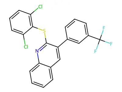 2-[(2,6-Dichlorophenyl)sulfanyl]-3-[3-(trifluoromethyl)phenyl]quinoline structure