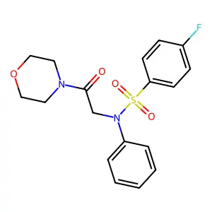 4-fluoro-N-(2-morpholino-2-oxoethyl)-N-phenylbenzenesulfonamide structure