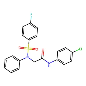 N-(4-chlorophenyl)-2-{[(4-fluorophenyl)sulfonyl]anilino}acetamide structure