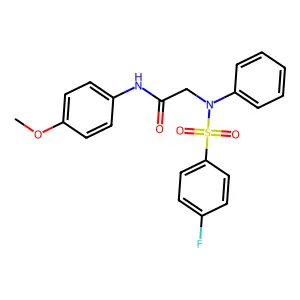 2-{[(4-fluorophenyl)sulfonyl]anilino}-N-(4-methoxyphenyl)acetamide structure