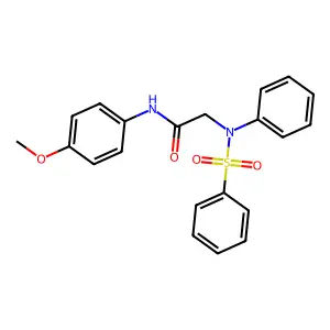 N-(4-methoxyphenyl)-2-[(phenylsulfonyl)anilino]acetamide structure
