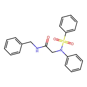 N-benzyl-2-[(phenylsulfonyl)anilino]acetamide structure