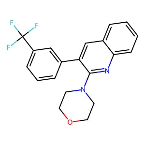 2-Morpholino-3-[3-(trifluoromethyl)phenyl]quinoline structure