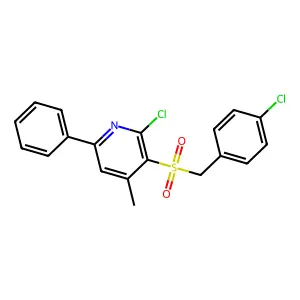 2-Chloro-3-[(4-chlorobenzyl)sulfonyl]-4-methyl-6-phenylpyridine structure