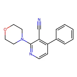 2-Morpholino-4-phenylnicotinonitrile structure
