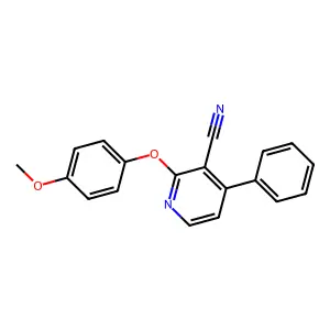 2-(4-Methoxyphenoxy)-4-phenylpyridine-3-carbonitrile structure
