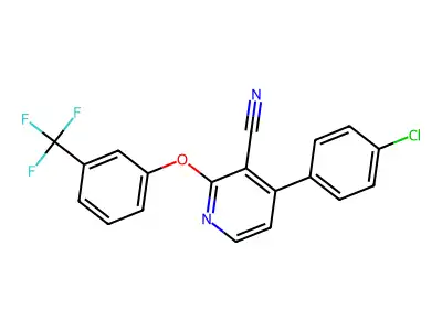 4-(4-Chlorophenyl)-2-[3-(trifluoromethyl)phenoxy]pyridine-3-carbonitrile structure
