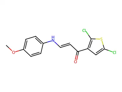 1-(2,5-Dichlorothiophen-3-yl)-3-(4-methoxyanilino)prop-2-en-1-one structure