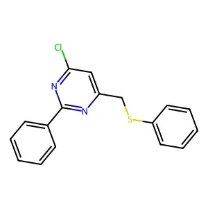 4-Chloro-2-phenyl-6-[(phenylsulfanyl)methyl]pyrimidine structure