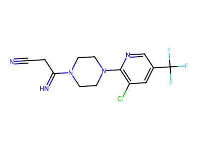 3-{4-[3-Chloro-5-(trifluoromethyl)-2-pyridinyl]piperazino}-3-iminopropanenitrile structure