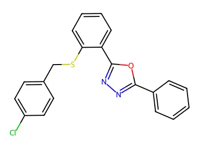 2-{2-[(4-Chlorobenzyl)sulfanyl]phenyl}-5-phenyl-1,3,4-oxadiazole structure