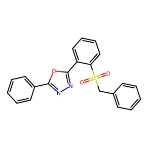 Benzyl 2-(5-phenyl-1,3,4-oxadiazol-2-yl)phenyl sulfone structure