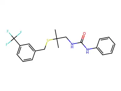 N-(2-methyl-2-{[3-(trifluoromethyl)benzyl]sulfanyl}propyl)-N'-phenylurea structure