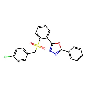 2-{2-[(4-Chlorobenzyl)sulfonyl]phenyl}-5-phenyl-1,3,4-oxadiazole structure