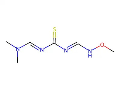 1-(Dimethylaminomethylidene)-3-[(methoxyamino)methylidene]thiourea structure