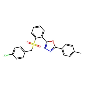 2-{2-[(4-Chlorobenzyl)sulfonyl]phenyl}-5-(4-methylphenyl)-1,3,4-oxadiazole structure