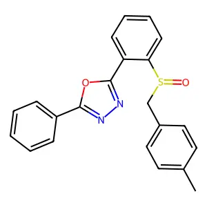 2-{2-[(4-Methylbenzyl)sulfinyl]phenyl}-5-phenyl-1,3,4-oxadiazole structure