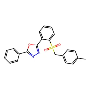 2-{2-[(4-Methylbenzyl)sulfonyl]phenyl}-5-phenyl-1,3,4-oxadiazole structure