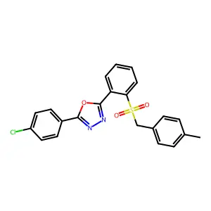 2-(4-Chlorophenyl)-5-{2-[(4-methylbenzyl)sulfonyl]phenyl}-1,3,4-oxadiazole structure