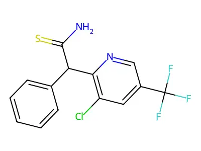 2-[3-Chloro-5-(trifluoromethyl)pyridin-2-yl]-2-phenylethanethioamide structure