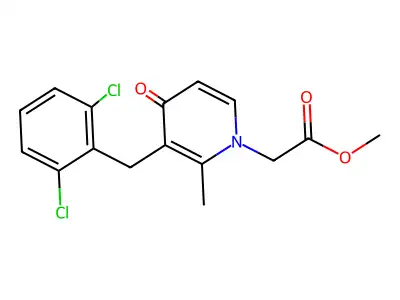 methyl 2-[3-(2,6-dichlorobenzyl)-2-methyl-4-oxo-1(4H)-pyridinyl]acetate structure