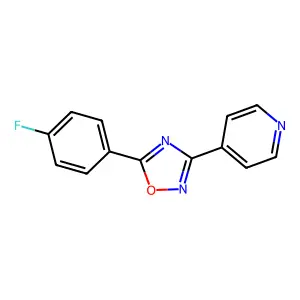 4-[5-(4-Fluorophenyl)-1,2,4-oxadiazol-3-yl]pyridine structure