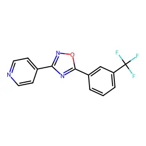 4-{5-[3-(Trifluoromethyl)phenyl]-1,2,4-oxadiazol-3-yl}pyridine structure