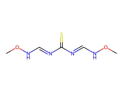 N,N'-bis[(methoxyimino)methyl]thiourea structure