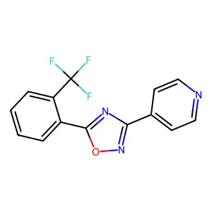 4-{5-[2-(Trifluoromethyl)phenyl]-1,2,4-oxadiazol-3-yl}pyridine structure