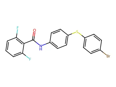 N-{4-[(4-bromophenyl)sulfanyl]phenyl}-2,6-difluorobenzenecarboxamide structure