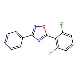 4-[5-(2-Chloro-6-fluorophenyl)-1,2,4-oxadiazol-3-yl]pyridine structure