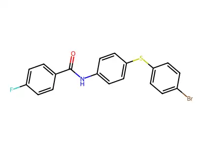 N-{4-[(4-bromophenyl)sulfanyl]phenyl}-4-fluorobenzenecarboxamide structure