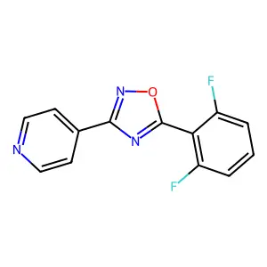 4-[5-(2,6-Difluorophenyl)-1,2,4-oxadiazol-3-yl]pyridine structure