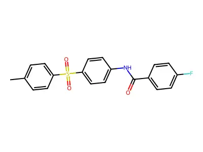 4-fluoro-N-{4-[(4-methylphenyl)sulfonyl]phenyl}benzenecarboxamide structure