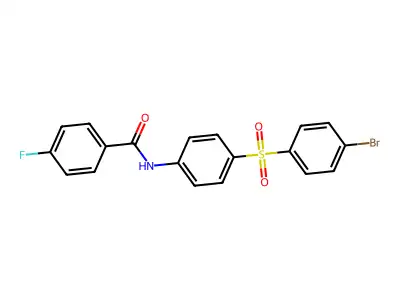 N-{4-[(4-bromophenyl)sulfonyl]phenyl}-4-fluorobenzenecarboxamide structure