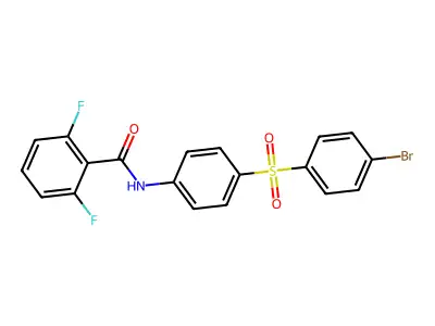 N-{4-[(4-bromophenyl)sulfonyl]phenyl}-2,6-difluorobenzenecarboxamide structure