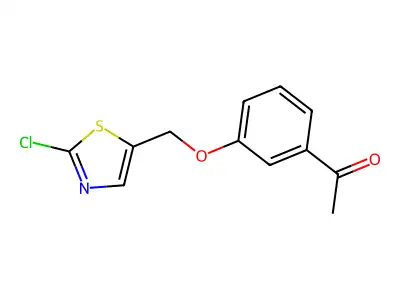1-{3-[(2-Chloro-1,3-thiazol-5-yl)methoxy]phenyl}-1-ethanone structure