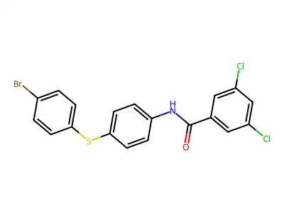 N-{4-[(4-bromophenyl)sulfanyl]phenyl}-3,5-dichlorobenzenecarboxamide structure