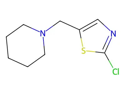 1-[(2-Chloro-1,3-thiazol-5-yl)methyl]piperidine structure