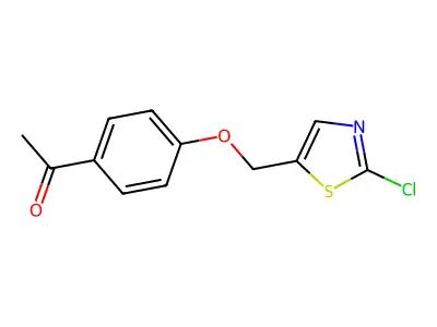 1-{4-[(2-Chloro-1,3-thiazol-5-yl)methoxy]phenyl}-1-ethanone structure