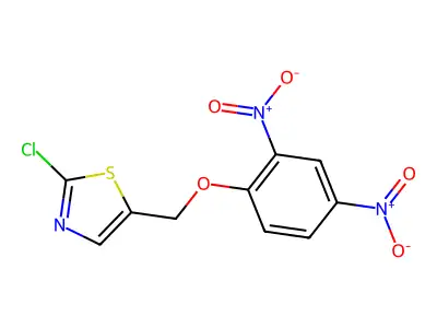 2-Chloro-5-[(2,4-dinitrophenoxy)methyl]-1,3-thiazole structure
