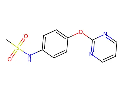 N-[4-(2-pyrimidinyloxy)phenyl]methanesulfonamide structure