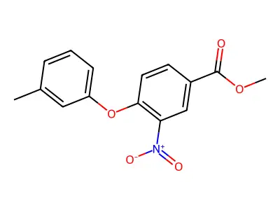 Methyl 4-(3-methylphenoxy)-3-nitrobenzoate structure